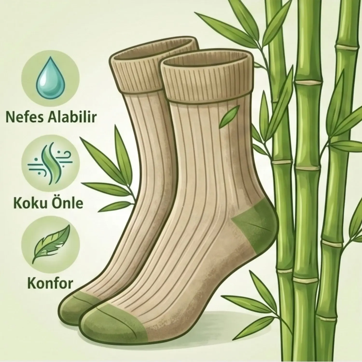 Bambu çorapların sağlığa faydaları - Nefes alabilir, koku önleyici ve konforlu bambu çorap modeli
